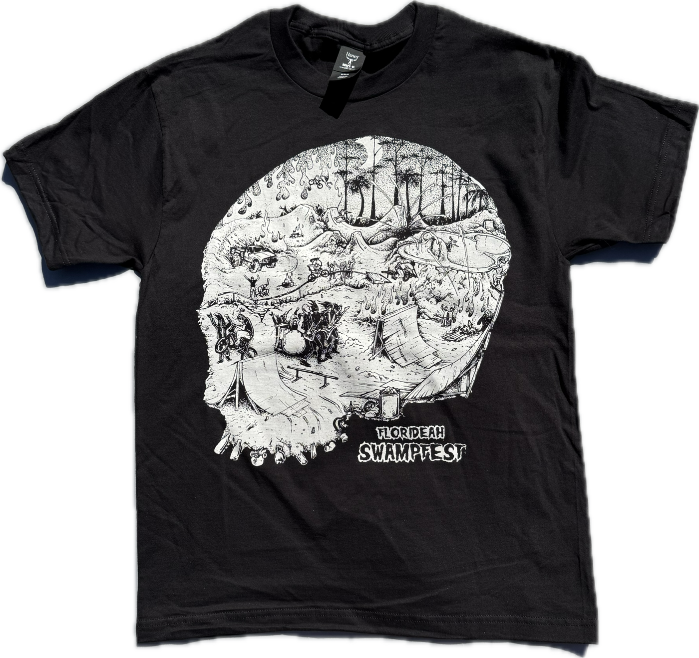 Swampfest 2025 Black Skull Shirt