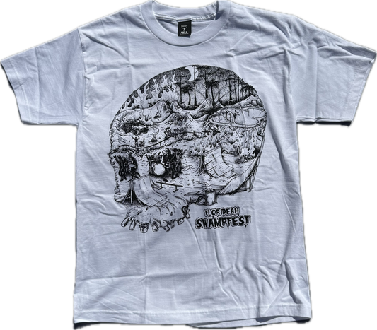 Swampfest 2025 White Skull Shirt